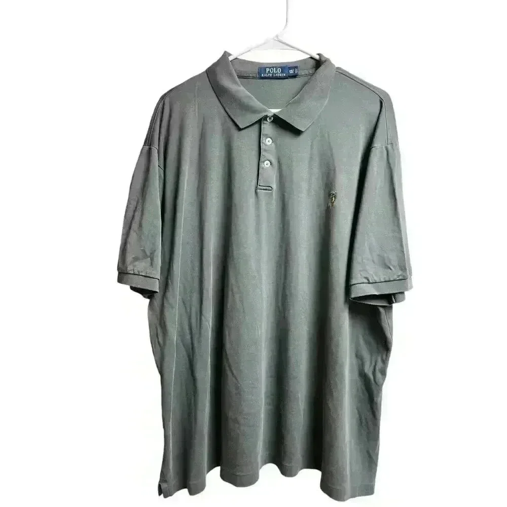 Polo Ralph Lauren Men's Classic Rugby Polo Shirt Gray 2XLT